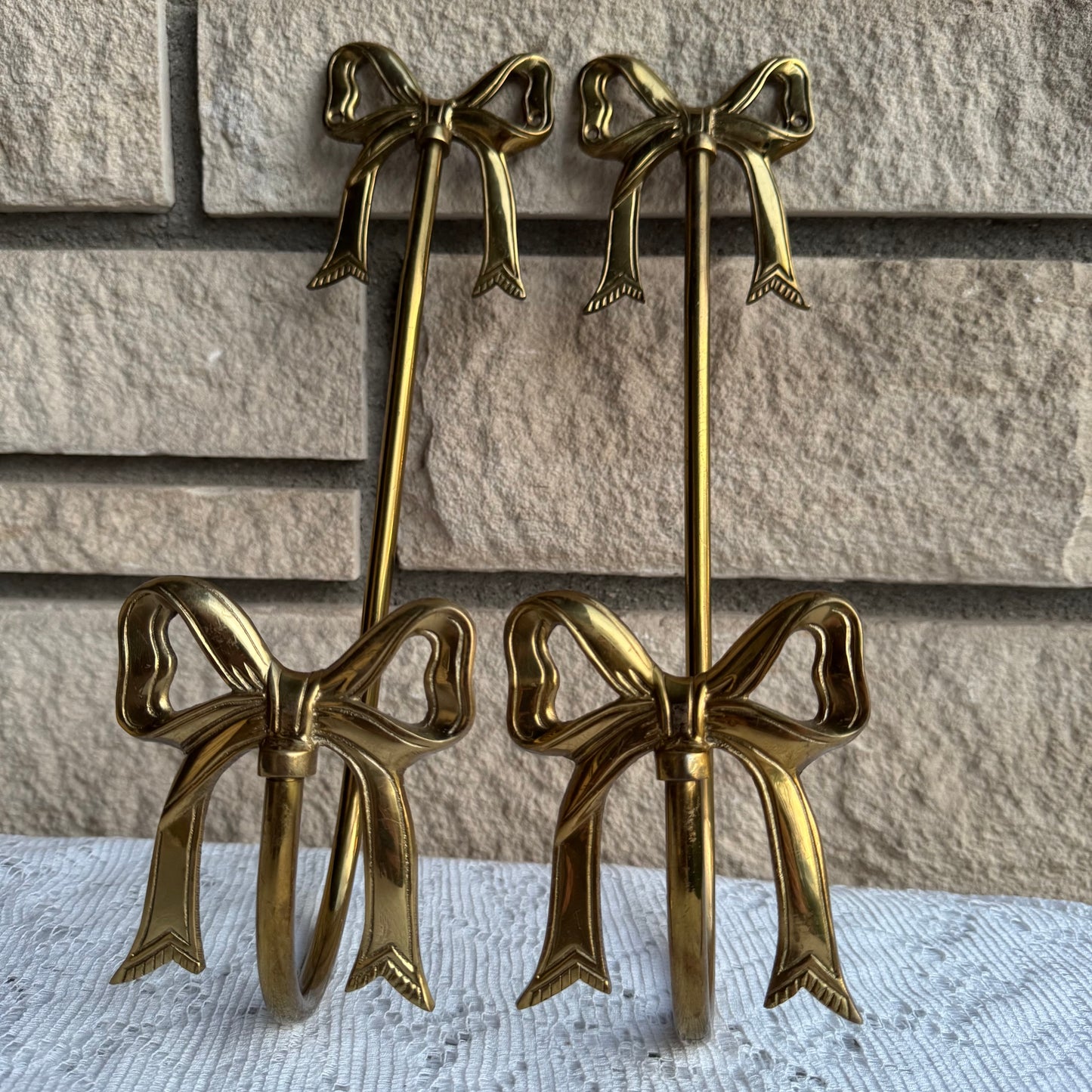 Brass Bow Wall Hooks