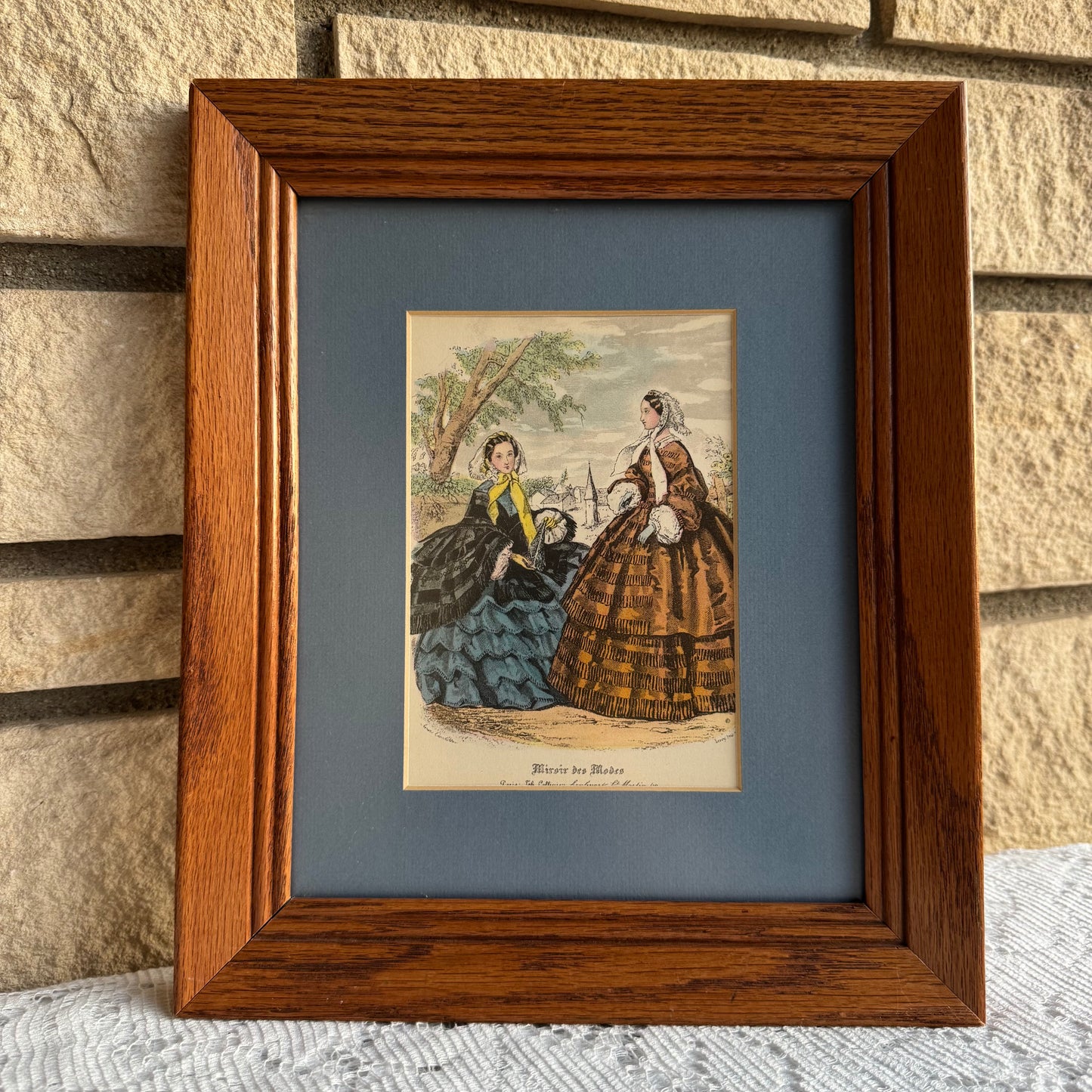 Framed “Miroir Des Mode” French Magazine Print Art