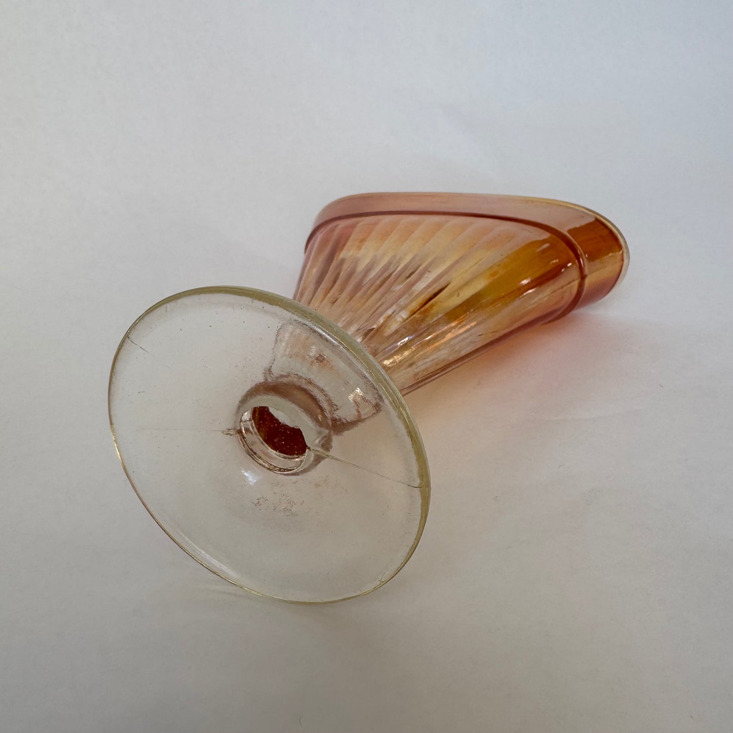 Antique Marigold Orange Fan Vase