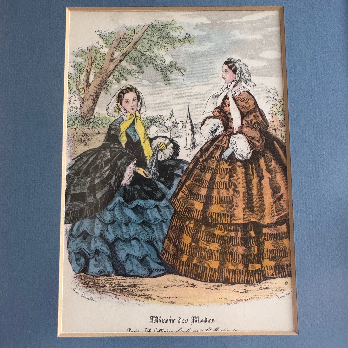 Framed “Miroir Des Mode” French Magazine Print Art