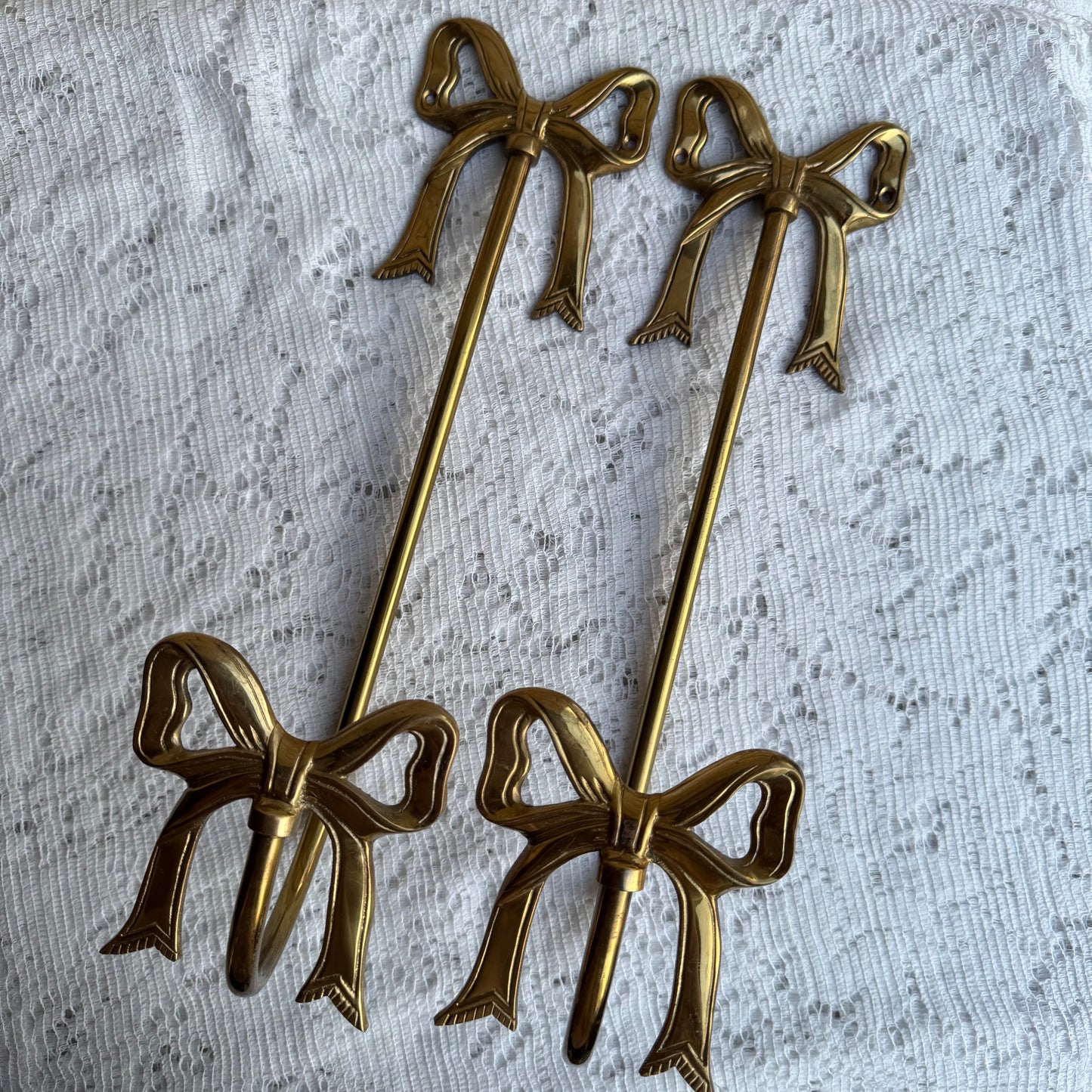 Brass Bow Wall Hooks
