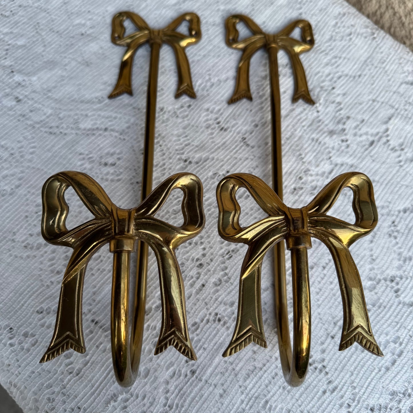 Brass Bow Wall Hooks
