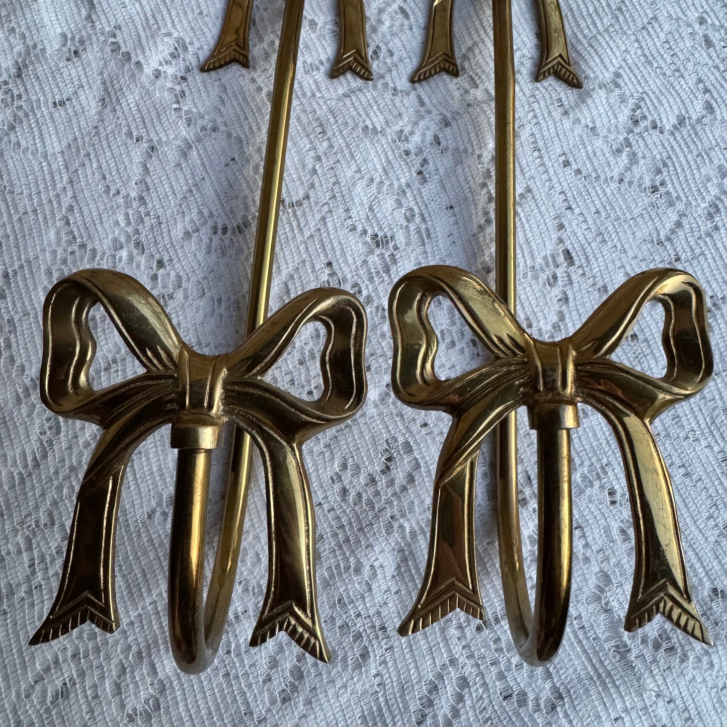 Brass Bow Wall Hooks