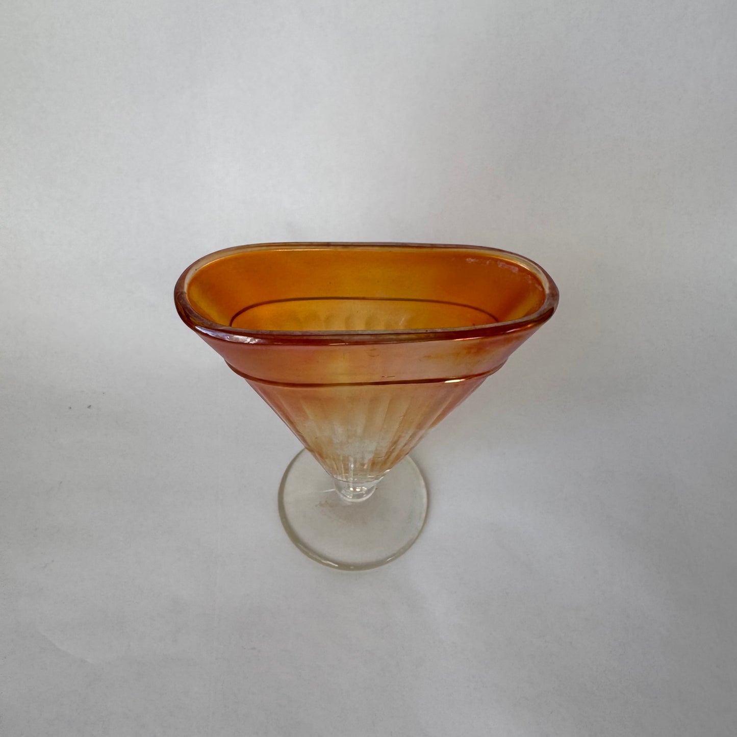 Antique Marigold Orange Fan Vase