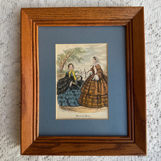 Framed “Miroir Des Mode” French Magazine Print Art