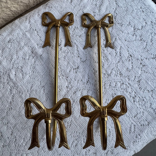Brass Bow Wall Hooks